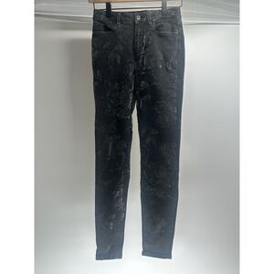 Guess 1981 Los Angeles Jeans Brittney Skinny Ankle Length Blue Floral